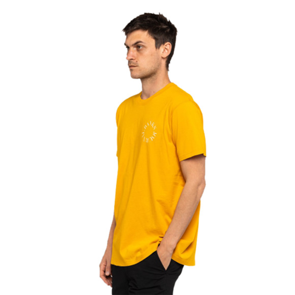 Banks Journal Sphere Classic Tee Mens Small Saffron Yellow 100% Organic NWT - Picture 2 of 8